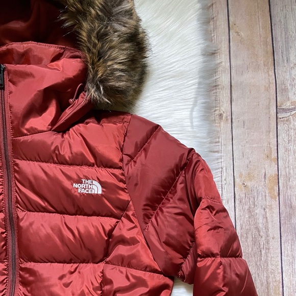 The North Face Women’s Gotham Down Jacket II In Brick House Red - Picture 3 of 9